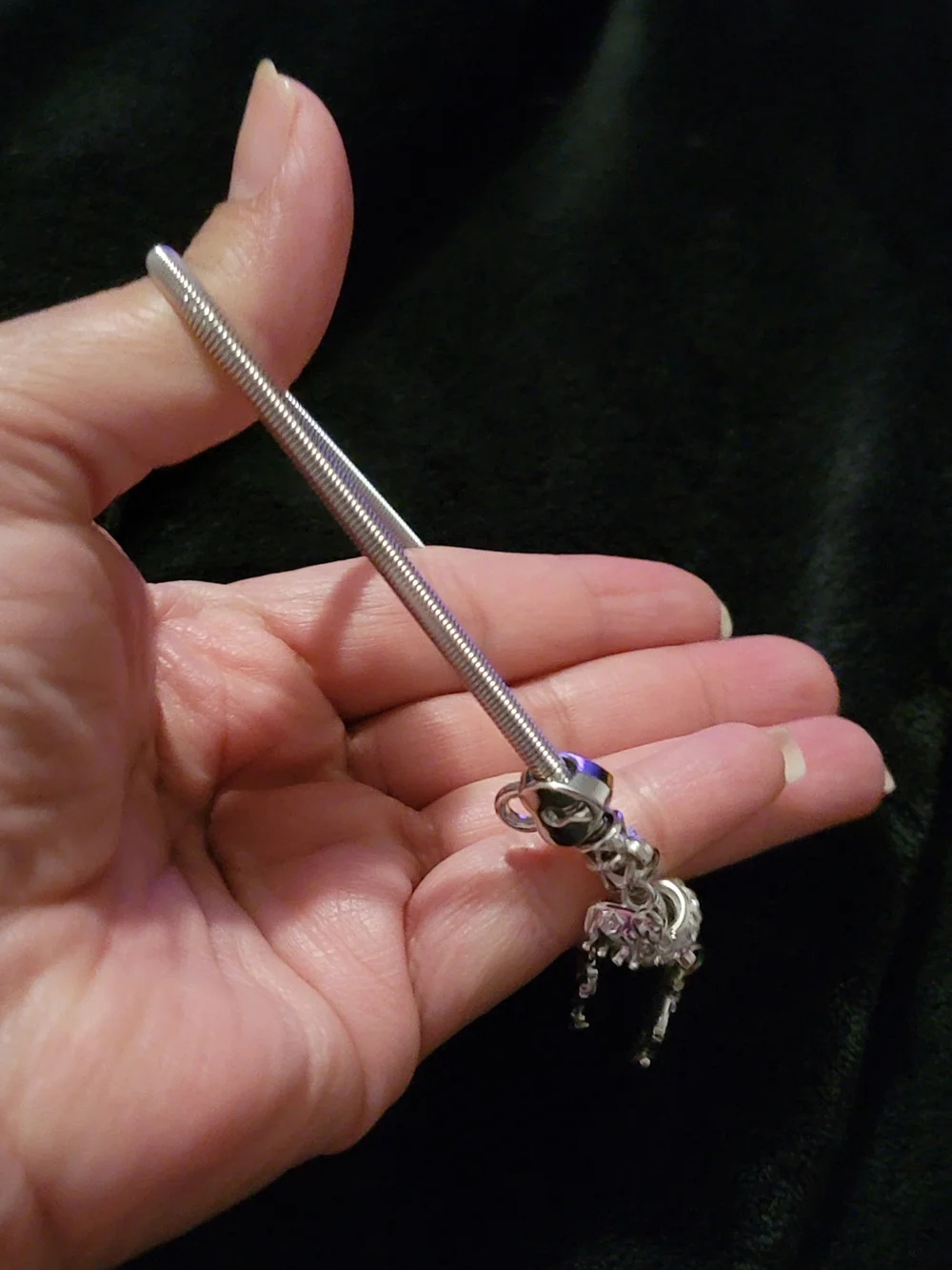 Silver Tone Elephant Charm Bracelet - Women's Jewelry